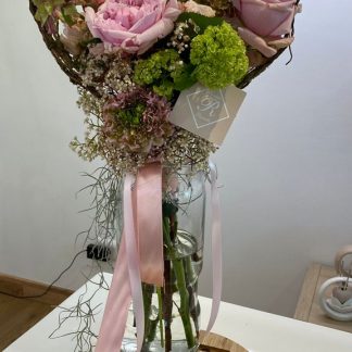 composizione, rose inglesi, ranuncoli