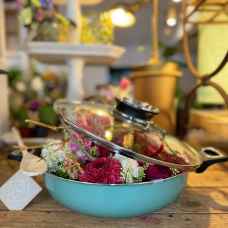 festa della mamma, pentola fiorita